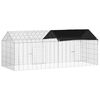 vidaXL Cage pour lapins Argent 400 x 78 x 78 cm Acier galvanis&eacute;