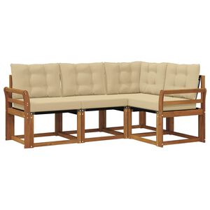 vidaXL Ensemble de canap&eacute;s d'ext&eacute;rieur 4 pcs Naturel et Beige