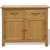 vidaXL Buffet 90 x 33,5 x 83 cm Bois de ch&ecirc;ne massif
