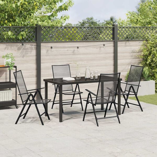 vidaXL Ensemble de salle à manger pour jardin 5 pcs Anthracite
