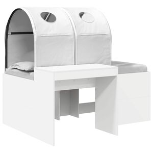 vidaXL Lit avec Tunnel 4 pcs Ch&ecirc;ne Artisanal et Blanc