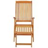 vidaXL Chaises de jardin pliables repose-pieds lot de 2 Eucalyptus