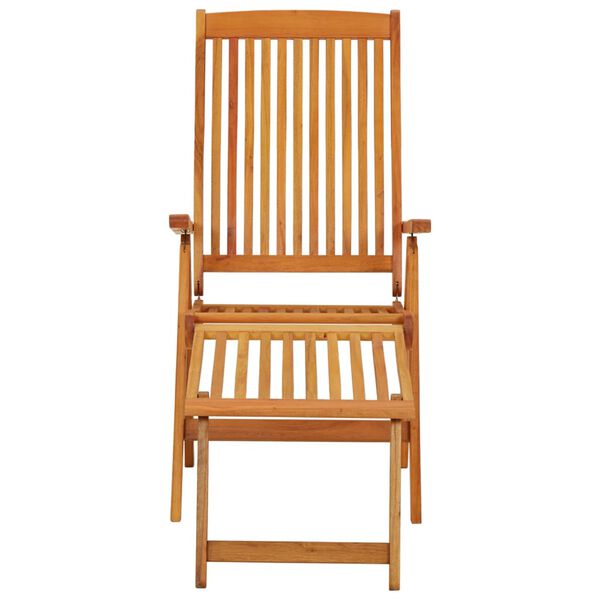 vidaXL Chaises de jardin pliables repose-pieds lot de 2 Eucalyptus