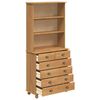 vidaXL Hutch ASKIM Cire de Miel 91 x 40 x 200,5 cm Bois de pin massif