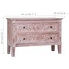 vidaXL Buffet avec 2 tiroirs 90x30x60 cm Bois d'acajou massif