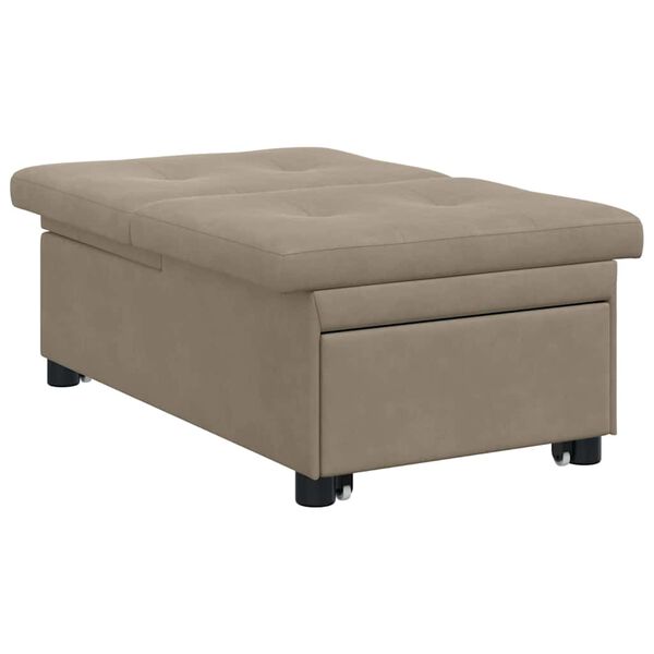vidaXL Canap&eacute;-Lit Taupe 194 x 67 x 82 cm Microfibre