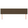 vidaXL T&ecirc;tes de lit 2 pcs Marron Fonc&eacute; 100x5x78/88 cm Tissu