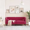 vidaXL Canap&eacute; Chesterfield avec traversins 2 places velours