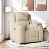 vidaXL Fauteuil inclinable Cr&egrave;me Tissu