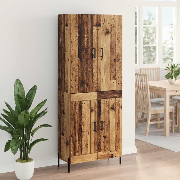 vidaXL Haut Armoire Bois Ancien 69,5 x 34 x 180 cm Bois d'ing&eacute;nierie