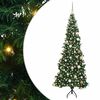 vidaXL Arbre de Noël artificiel d'angle Vert 180 cm PVC et métal
