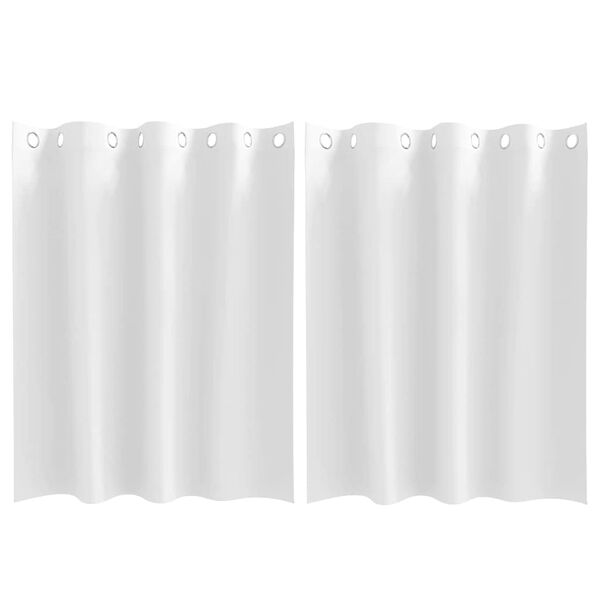 vidaXL Rideaux occultants avec anneaux 2 pcs Blanc pur 140 x 140 cm