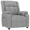 vidaXL Fauteuil inclinable &eacute;lectrique Gris clair Tissu