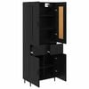 vidaXL Haut Armoire avec tiroir 2 pcs Ch&ecirc;ne noir Bois d'ing&eacute;nierie