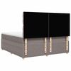 vidaXL Sommier &agrave; lattes de lit avec matelas Taupe 180x200 cm Tissu