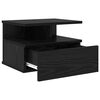 vidaXL Table de nuit flottante 2 pcs Ch&ecirc;ne noir 40 x 31 x 28 cm