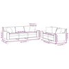 vidaXL Ensemble de canap&eacute;s 2pcs oreillers et coussins Cr&egrave;me Similicuir