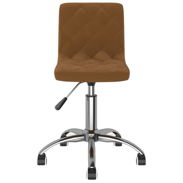 vidaXL Chaises pivotantes &agrave; manger lot de 2 Marron Velours