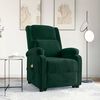 vidaXL Fauteuil de massage Vert fonc&eacute; Velours