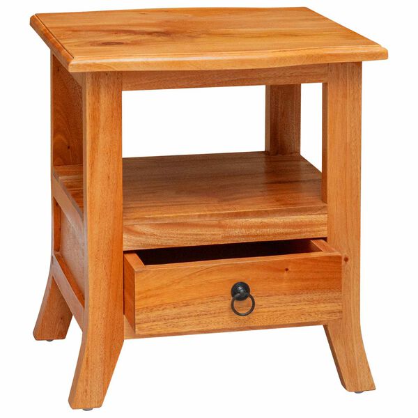 vidaXL Table de chevet avec tiroir Naturel 40 x 40 x 45,5 cm