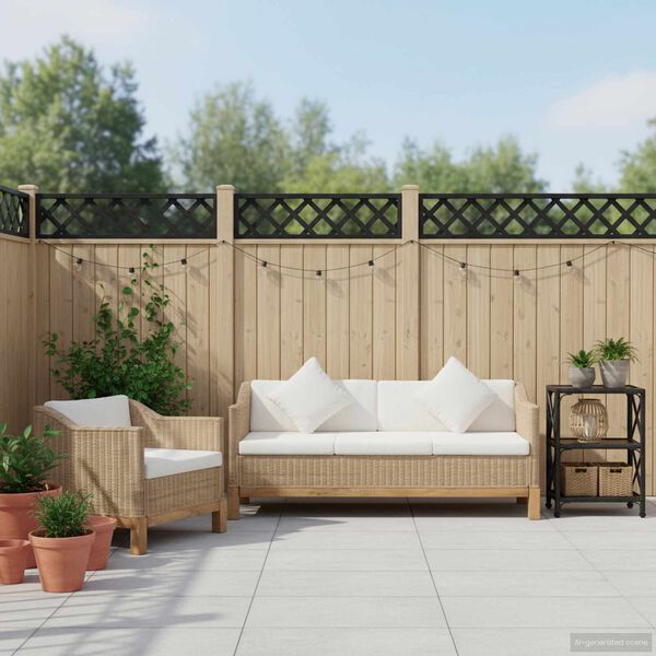 vidaXL Ensemble de canapés 2 pcs avec coussins Rotin naturel