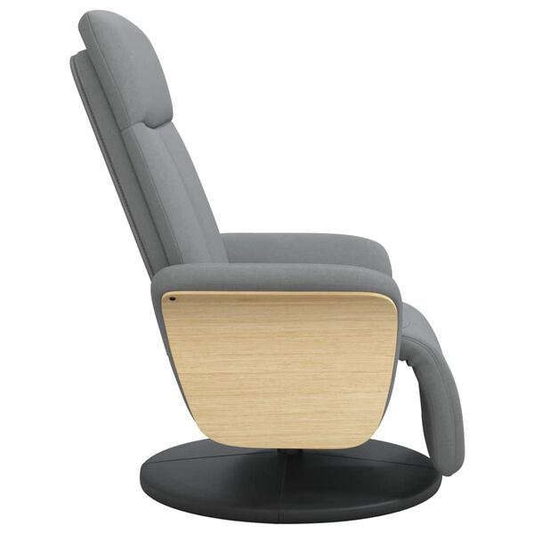 vidaXL Fauteuil inclinable avec repose-pieds gris clair tissu