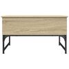 vidaXL Table basse ch&ecirc;ne sonoma 70x50x40 cm bois d'ing&eacute;nierie et m&eacute;tal