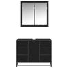 vidaXL Ensemble de mobilier de salle de bain 2 pcs Ch&ecirc;ne noir