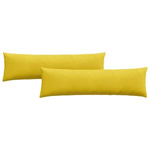 vidaXL Coussins de canap&eacute; 2 pcs Jaune 145 x 40 cm