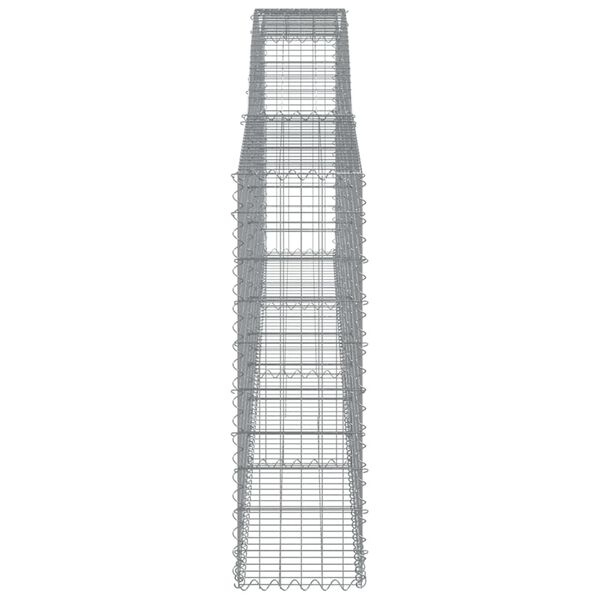 vidaXL Panier de gabions arqué 400x30x100/120 cm Fer galvanisé