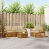 vidaXL Ensembles de canap&eacute;s avec coussin 6 pcs Naturel et Beige