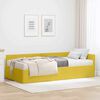 vidaXL Cadre de lit d'angle avec matelas Autre 2 pcs Jaune Velours