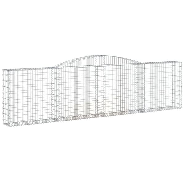 vidaXL Paniers à gabions arqués 8 pcs 400x30x100/120 cm Fer galvanisé