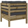 vidaXL Salon de jardin avec coussins 11 pcs bois de pin impr&eacute;gn&eacute;