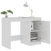 vidaXL Bureau Blanc brillant 100x50x76 cm Bois d’ingénierie