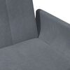 vidaXL Canap&eacute;-lit &agrave; 2 places avec repose-pied gris fonc&eacute; velours