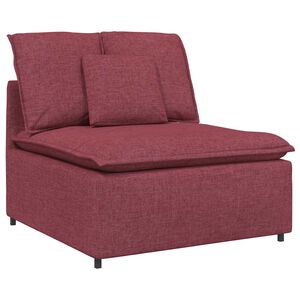 vidaXL Module central de canap&eacute; modulable avec coussins rouge bordeaux 100 cm