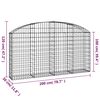 vidaXL Panier de gabions arqué 200x30x100/120 cm Fer galvanisé