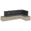 vidaXL 5 pc Gris clair