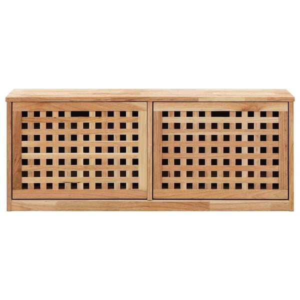 vidaXL Banc de rangement de chaussures 94x20x38cm Bois massif de noyer