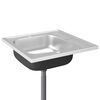 vidaXL Jeu d'&eacute;vier de cuisine et &eacute;gouttoir argent&eacute; 600x600x155 mm inox
