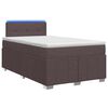 vidaXL Lit boxspring avec matelas Marron fonc&eacute; 120 x 190 cm Tissu
