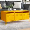 vidaXL Table basse jaune moutarde 101,5x50x43,5cm acier lamin&eacute; &agrave; froid