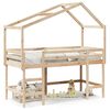 vidaXL Lit superpos&eacute; avec &eacute;chelle et toit sans matelas 80x200 cm