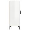 vidaXL Buffet Blanc brillant 69,5x34x90 cm Bois d'ing&eacute;nierie