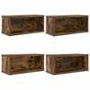 vidaXL Rack de rangement pour CD 4 pc Ch&ecirc;ne fum&eacute; 40 x 17 x 17 cm