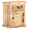 vidaXL Table de chevet 40x30x50 cm Bois de manguier et canne naturelle