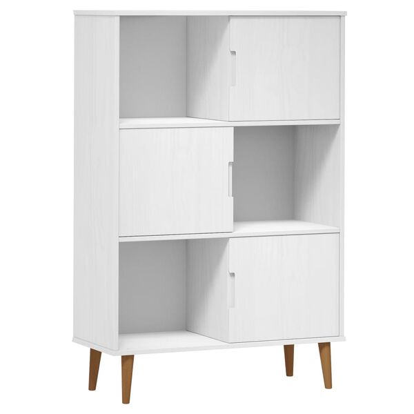 vidaXL Biblioth&egrave;que MOLDE Blanc 90x35x133,5 cm Bois massif de pin