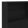 vidaXL Cabinet de T&ecirc;te de Lit Ch&ecirc;ne noir 180 x 19 x 103,5 cm