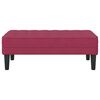 vidaXL banc avec coussin Bordeaux 113 x 57 x 39 cm Velours